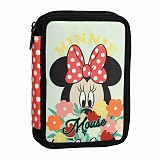 Disney Minnie  Floral filled 2-level pencil case