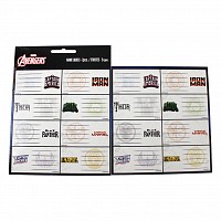 Avengers Heroes notebook label, pack of 16