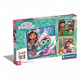 Gabby's Dollhouse Spa-Day 3x48 piece puzzle Clementoni CMC25300