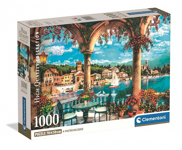 Cities View of Lake Como Italy 1000-piece Compact Puzzle Clementoni CMC39930