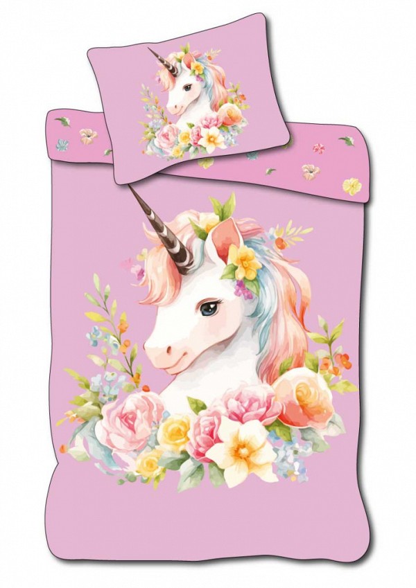 Unicorn Wreath bed linen cover 140×200cm, 70×90 cm