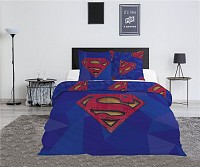 Superman Blue double, double duvet cover 240×220cm, 65x65 cm