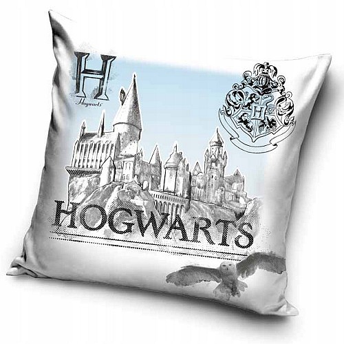 Harry Potter White Hogwarts decorative pillow cover 40x40 cm Velour