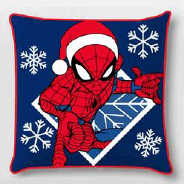 Spiderman Snowflakes Christmas Decorative Pillow Cover 40x40 cm Velvet