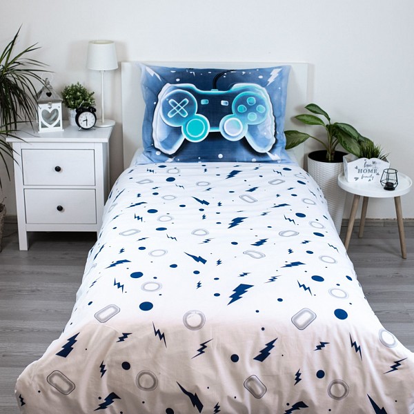 Gamer Game Over bedding set 140×200cm, 70×90 cm