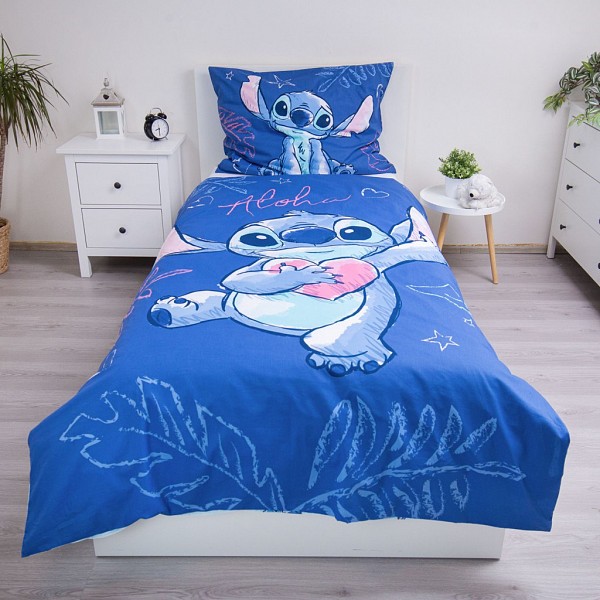 Disney Lilo and Stitch Aloha Blue bedding cover 140×200cm, 70×90 cm