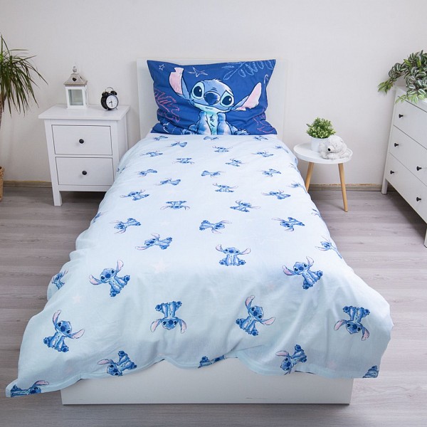 Disney Lilo and Stitch Aloha Blue bedding cover 140×200cm, 70×90 cm