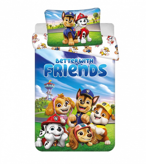 Paw Patrol Better With Friends childrens bedding cover 100×135cm, 40×60 cm