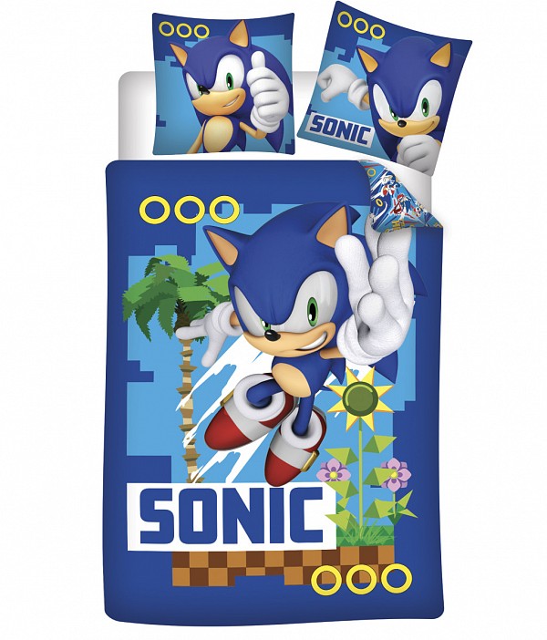 Sonic the Hedgehog Turbo Childrens bedding 100×135 cm, 40×60 cm