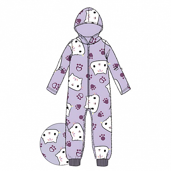 Gabbys Dollhouse Cat childrens long pajamas, overall 3-8 years