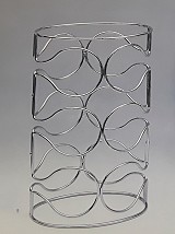 Μεταλλική Chrome Κάβα Κρασιών 6-Θέσεων