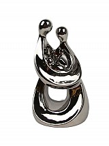 Κεραμικό Ζευγάρι Διακοσμητικό Ασημί