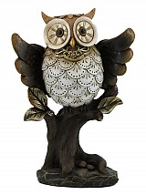 Διακοσμητική Κουκουβάγια Polyresin Σε Κλαδί 14x7.5x19.5εκ