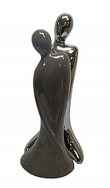 Κεραμική Διακοσμητική Φιγούρα Ζευγάρι Ασημί