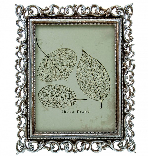 Κορνίζα Polyresin Ασημί BLY17772-6   15×20εκ.