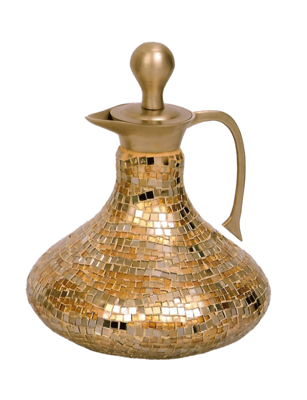 Μποτίλια Γυάλινη Ψηφιδωτή Χρυσή