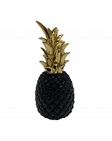 Διακοσμητικός Ανανάς Polyresin Χρυσός Μαύρος  8.5x8.5x20cm
