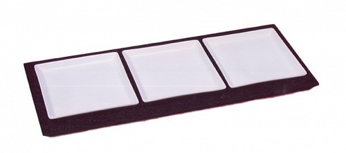 Ορντεβιέρα Πορσελάνης 3 Θέσεων Σε Ξύλινο Δίσκο JH793W-2