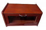 Ψωμιέρα Bread ξύλινη με ντουλάπι Κερασί / Cherry 37x21x16.5εκ
