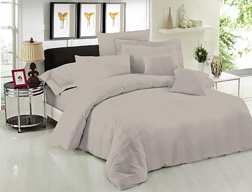 Σεντόνι Μεμονομένο LeBlanc Μονόχρωμο Polycotton 50/50 TC144 Light Grey Μονό με λάστιχο 100x200+35