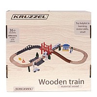 Wooden train track Kruzzel 22646
