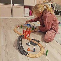 Wooden train track Kruzzel 22646