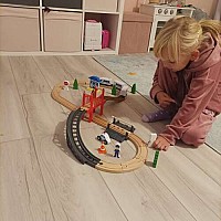 Wooden train track Kruzzel 22646
