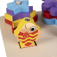 Wooden sorter - fishing Kruzzel 22565