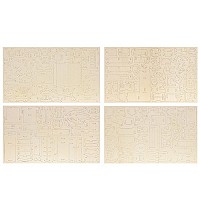 Wooden doll furniture set 34 pieces 23542