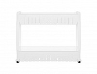 Mobile kitchen shelf on wheels, white