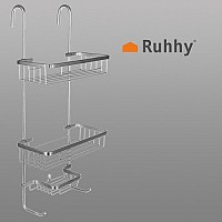 Hanging shower shelf - silver