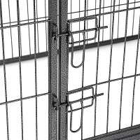 FEANDREA Puppy Playpen, Dog Enclosure, Pet Exercise Panels, Gray PPK04GY