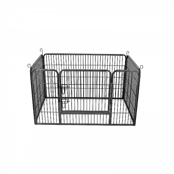 FEANDREA Puppy Playpen, Dog Enclosure, Pet Exercise Panels, Gray PPK04GY
