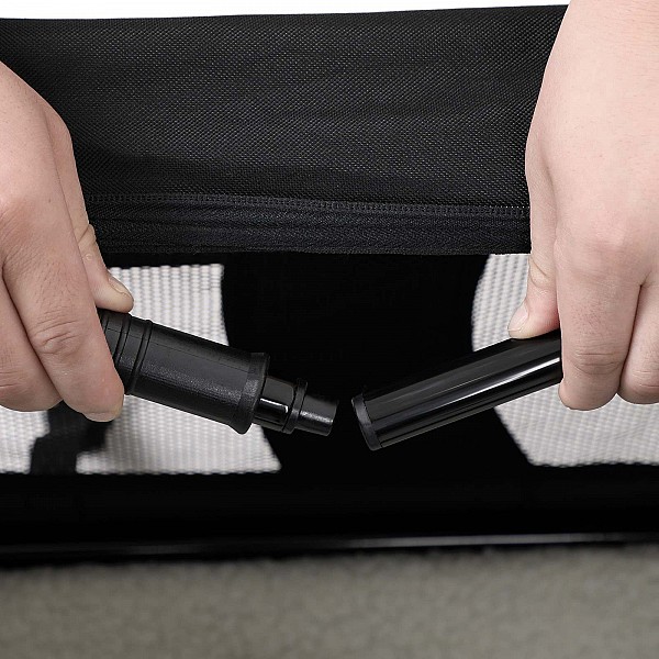 FEANDREA Dog Carrier, Folding Fabric Pet Carrier, 50 x 35 x 35 cm, Black